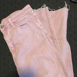 Pink Distressed Skinny Jeans